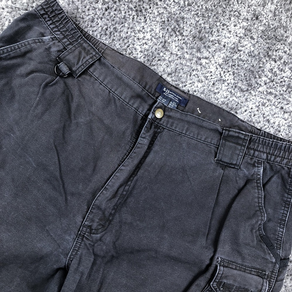 5.11 Tactical Cargo Pants Mens 42x32 Gray Elastic Waist Workwear Outdoor‎
